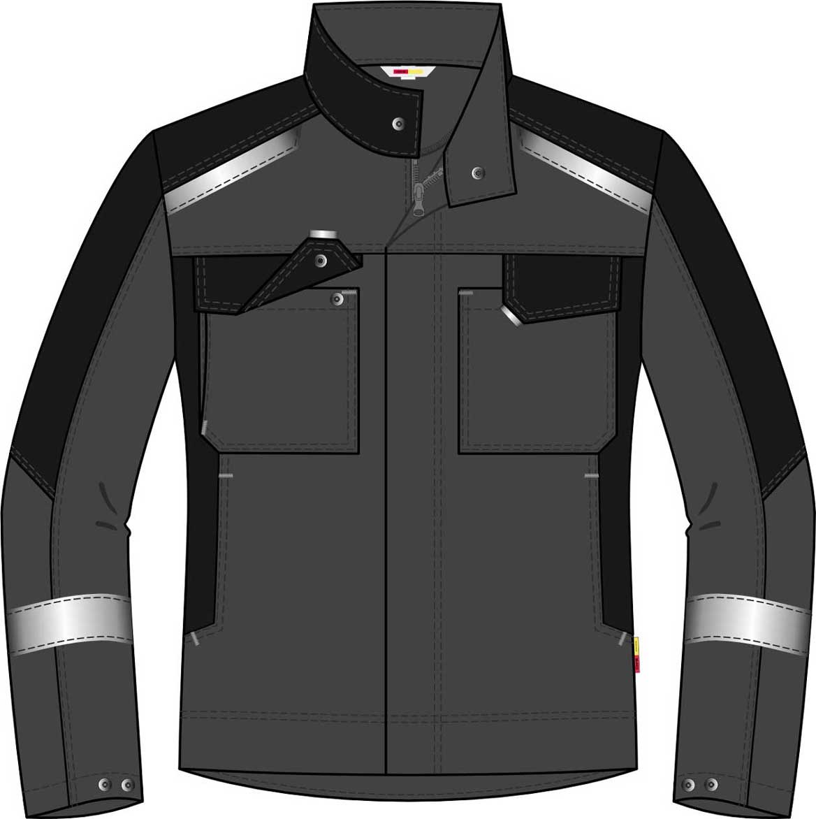 2101343300004 F Jacket RB dark grey black Comfort bi color IW CWS Core