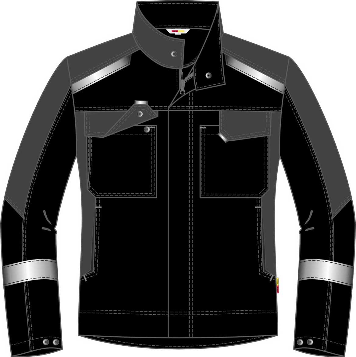 2101343300005 F Jacket RB black dark grey Comfort bi color IW CWS Core