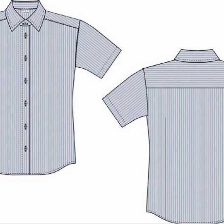 Moška srajca črtasta s kratkim rokavom